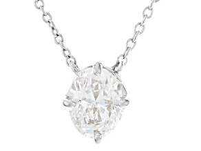 White Cubic Zirconia Rhodium Over Sterling Silver Necklace 2.06ctw