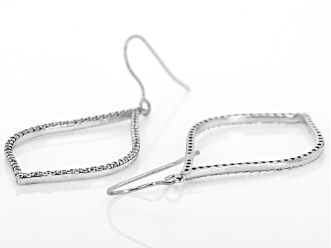 White Cubic Zirconia Rhodium Over Sterling Silver Earrings 0.62ctw