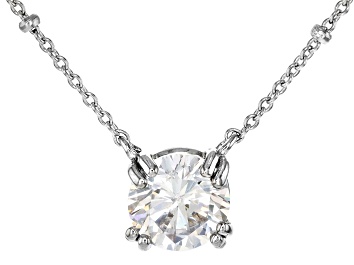 White Cubic Zirconia 14k Yellow Gold Over Sterling Silver Pendant With Chain 1.43ctw