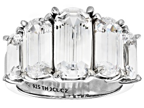 White Cubic Zirconia Rhodium Over Sterling Silver Ring 8.48ctw