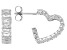 White Cubic Zirconia Rhodium Over Sterling Silver Heart Hoops 8.16ctw