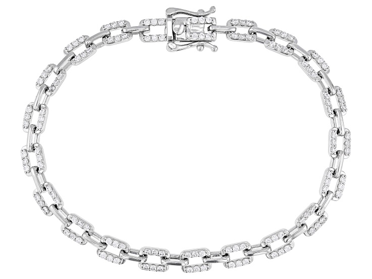White Cubic Zirconia Rhodium Over Sterling Silver Bracelet 3.00ctw