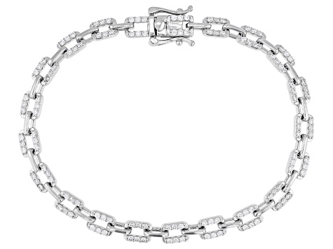 White Cubic Zirconia Rhodium Over Sterling Silver Bracelet 3.00ctw