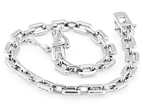 White Cubic Zirconia Rhodium Over Sterling Silver Bracelet 3.00ctw