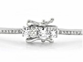 Cubic Zirconia Rhodium Over Sterling Silver Bracelet 6.40ctw