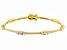 Cubic Zirconia 18k Yellow Gold Over Sterling Silver Bracelet 6.40ctw
