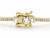 Cubic Zirconia 18k Yellow Gold Over Sterling Silver Bracelet 6.40ctw