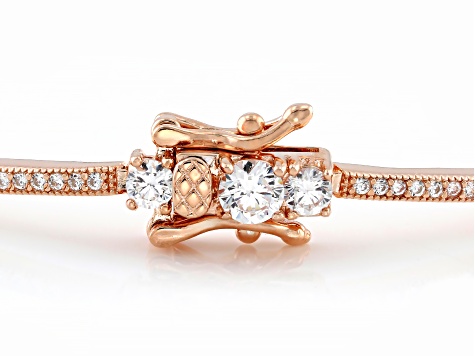 Cubic Zirconia 18k Rose Gold Over Sterling Silver Bracelet 6.40ctw