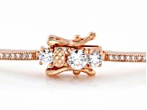 Cubic Zirconia 18k Rose Gold Over Sterling Silver Bracelet 6.40ctw