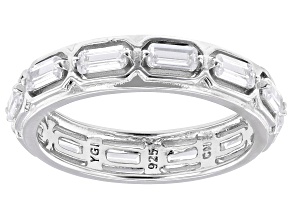 White Cubic Zirconia Rhodium Over Sterling Silver Ring 2.88ctw