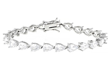 Picture of White Cubic Zirconia Rhodium Plated Tennis Bracelet 14.74ctw