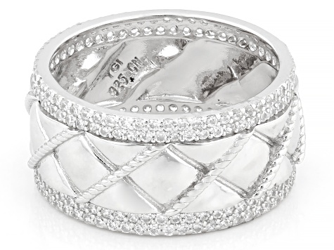 JTV Bella Luce “Beautiful Light “ Sterling Silver 925 Rhodium Plated Watch Blue Cubic Zirconia Rhodium Over Sterling Silver Ring 7.65  main image 2