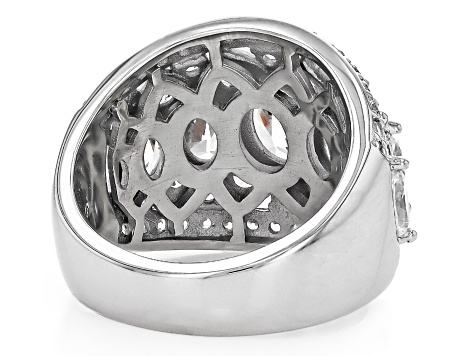 White Cubic Zirconia Platinum Over Sterling Silver Ring 8.85ctw