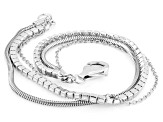 White Cubic Zirconia Rhodium Over Sterling Silver Bracelet 4.08ctw