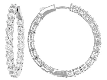 Sterling Silver & 18K Gold Accent Open Design Circle Earrings