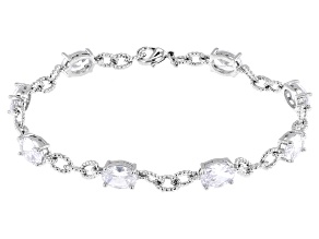 White Cubic Zirconia Rhodium Over Brass Bracelet 14.69ctw