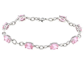 Strontium Titanate With White Zircon 18k Yellow Gold Over Sterling Silver Bracelet 27.59ctw