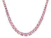Pink Cubic Zirconia 18k Rose Gold Plated Necklace 34.85ctw
