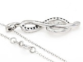White Cubic Zirconia Rhodium Over Sterling Silver Treble Clef Pendant 0.47ctw