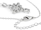 White Cubic Zirconia Rhodium Over Sterling Silver Pendant 3.00ctw