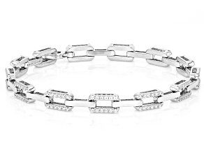 White Cubic Zirconia Rhodium Over Sterling Silver Bracelet 2.25ctw