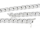 White Cubic Zirconia Rhodium Over Brass Necklace 94.32ctw