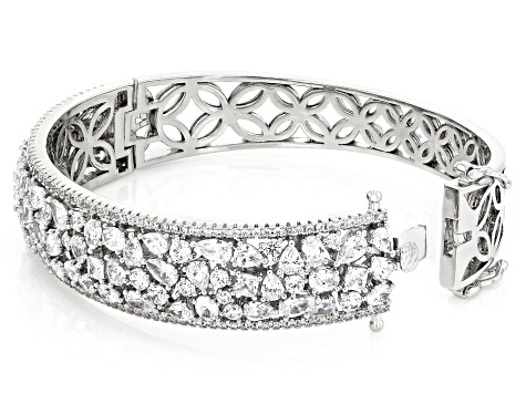 White Cubic Zirconia Rhodium Over Brass Bracelet 17.03ctw - DOL339