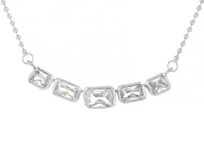 White Cubic Zirconia Rhodium Plated Necklace 2.76ctw