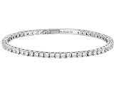 White Cubic Zirconia Rhodium Over Brass Flex Bangle 9.23ctw