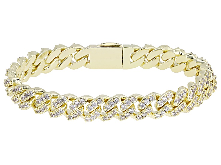 White Cubic Zirconia 14k Yellow Gold Plated Bracelet 9.60ctw