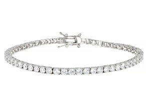 White Cubic Zirconia Rhodium Plated Bracelet 9.58ctw