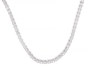 White Cubic Zirconia Rhodium Plated Necklace 36.20ctw