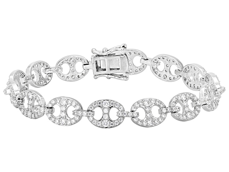 White Cubic Zirconia Rhodium Plated Bracelet 5.69ctw