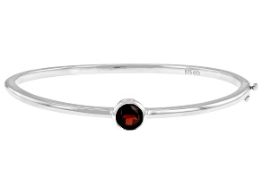 Red Garnet Sterling Silver Bangle Bracelet 1.49ct