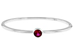 Lab Created Ruby Sterling Silver Bangle Bracelet 1.44ct