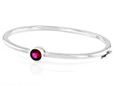 Lab Created Ruby Sterling Silver Bangle Bracelet 1.44ct