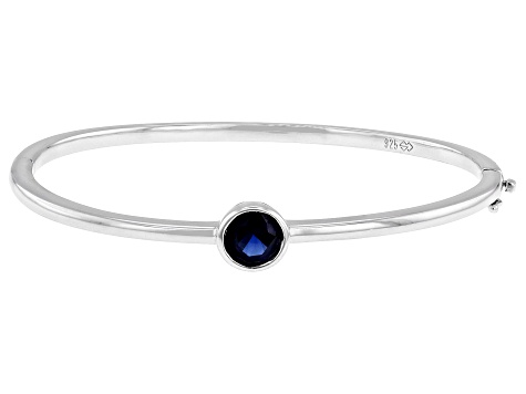 アクセサリー CVTVLIST Blue lab created sapphire rhodium over silver ring 4.77ctw