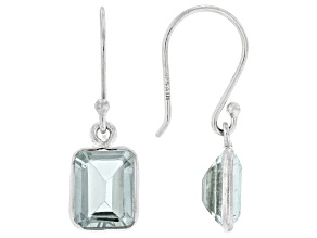Sky Blue Topaz Rhodium Over Sterling Silver Earrings 3.68ctw