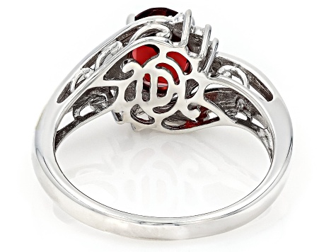 Lab Created Ruby Rhodium and 10k Yellow Gold Over Sterling Silver