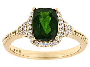 Chrome Diopside 18k Yellow Gold Over Sterling Silver Ring 1.35ctw