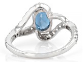 London Blue Topaz Rhodium Over Sterling Silver Ring 1.66ctw