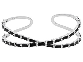Black Spinel Rhodium Over Brass Bracelet 1.75ctw