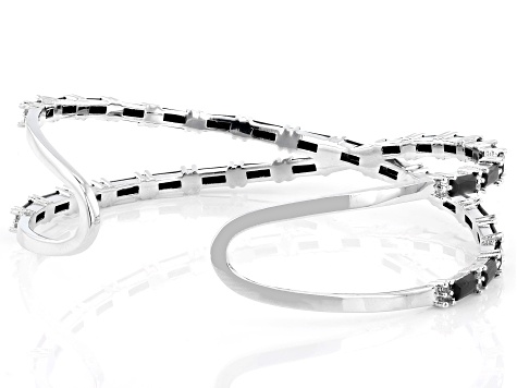 Black Spinel Rhodium Over Brass Bracelet 1.75ctw