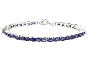 Blue Mahaleo(R) Sapphire Rhodium Over  Bracelet 9.60ctw