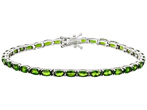 Chrome Diopside Rhodium Over Sterling Silver Bracelet 7.50ctw