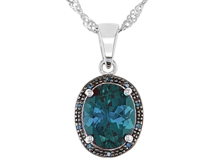 lab created alexandrite pendant