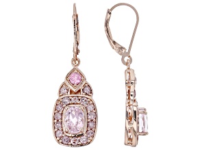 Dangle Jewelry And Drop Online Jtv Pink Kunzite 18k Gold Over Silver Earrings 3 17ctw
