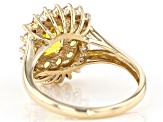 Yellow Sapphire 10k Yellow Gold Ring 1.82ctw