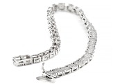 White Diamond Rhodium Over Sterling Silver Tennis Bracelet 0.25ctw