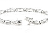 White Diamond Accent Rhodium Over Sterling Silver Tennis Bracelet